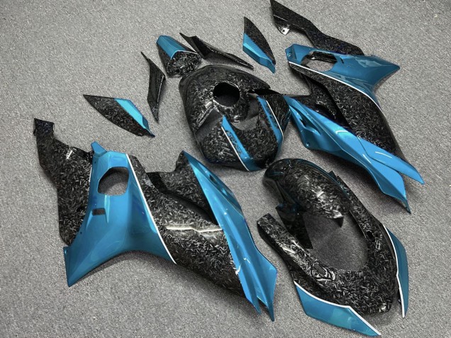 Purchase 2017-2025 Forged Carbon Fiber Style Light Blue Yamaha R6 Motorcycle Fairings UK