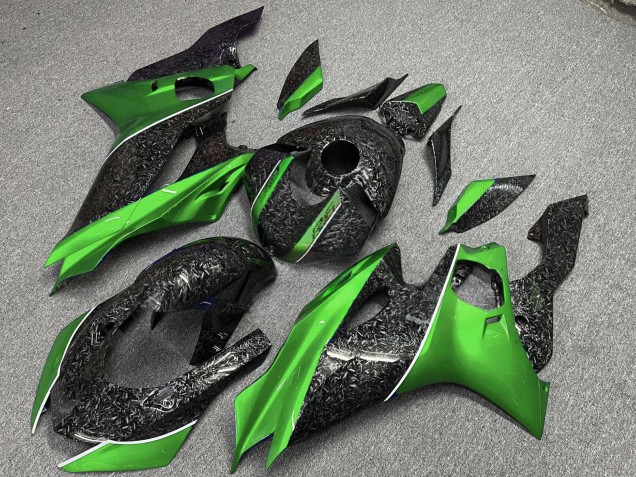 Purchase 2017-2025 Forged Carbon Fiber Style Green Yamaha R6 Motorcycle Fairings UK