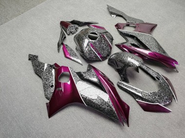 Purchase 2017-2025 Glossy Forged Carbon Fiber with Purple Yamaha R6 Motorcycle Fairings UK