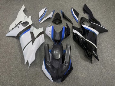 Purchase 2017-2025 Split Carbon Style Blue Trim Yamaha R6 Motorcycle Fairings UK