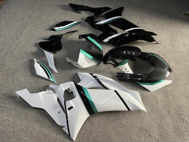 Purchase 2017-2025 Split Carbon Style Teal Trim Yamaha R6 Motorcycle Fairings UK