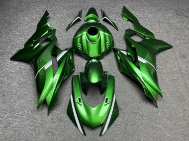 Purchase 2017-2025 Glossy Forest Green White Yamaha R6 Motorcycle Fairings UK