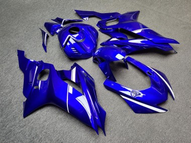 Purchase 2017-2025 Glossy Deep Blue White Yamaha R6 Motorcycle Fairings UK