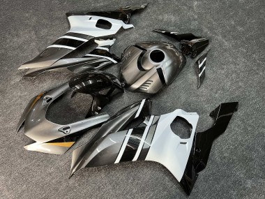 Purchase 2017-2025 Glossy Metallic Grey White Yamaha R6 Motorcycle Fairings UK
