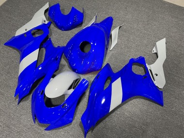 Purchase 2017-2025 Glossy Blue White Yamaha R6 Motorcycle Fairings UK