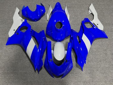 Purchase 2017-2025 Glossy Blue White Yamaha R6 Motorcycle Fairings UK