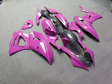 Purchase 2021-2024 Glossy Pink & Forged Carbon Fiber Style Yamaha R7 Motorcycle Fairings UK