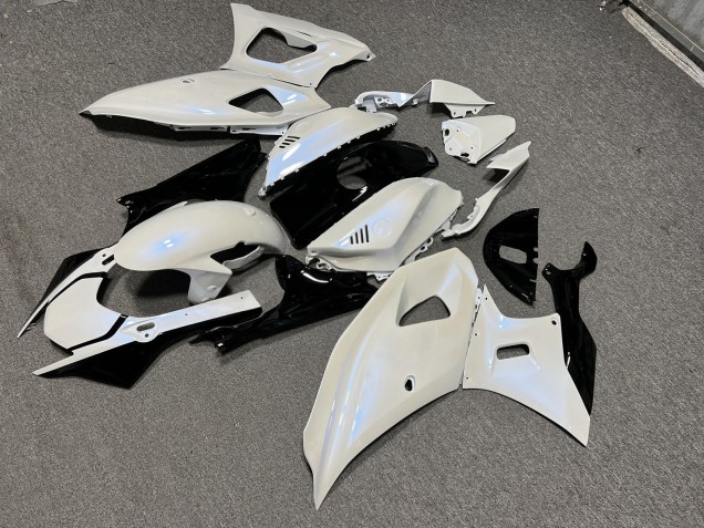 Purchase 2021-2024 Glossy Pearl White with Blue Flakes & Black Yamaha R7 Motorcycle Fairings UK