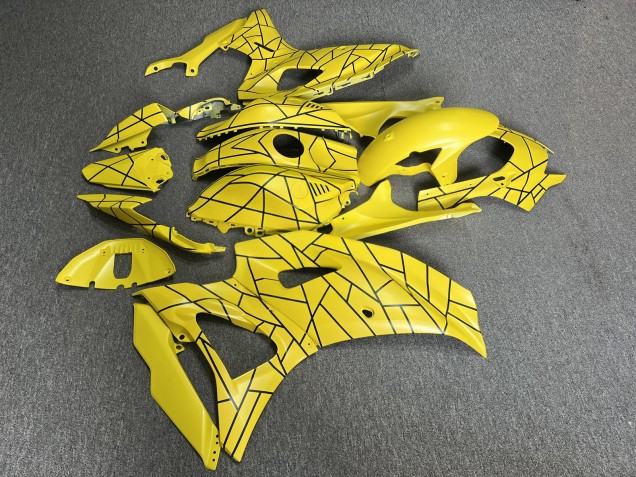 Purchase 2021-2024 Matte Yellow Split Pattern Yamaha R7 Motorcycle Fairings UK