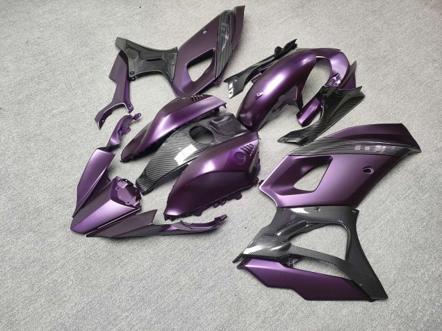 Purchase 2021-2024 Matte Purple with Carbon Fiber Style Yamaha R7 Motorcycle Fairings UK