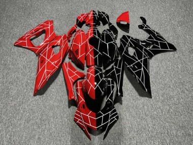Purchase 2021-2024 Glossy Red Black White Pattern Split Yamaha R7 Motorcycle Fairings UK