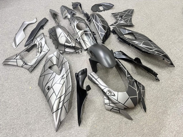 Purchase 2021-2024 Matte Grey Black Pattern Split Yamaha R7 Motorcycle Fairings UK
