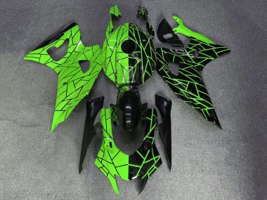 Purchase 2021-2024 Green Black Split Pattern Yamaha R7 Motorcycle Fairings UK