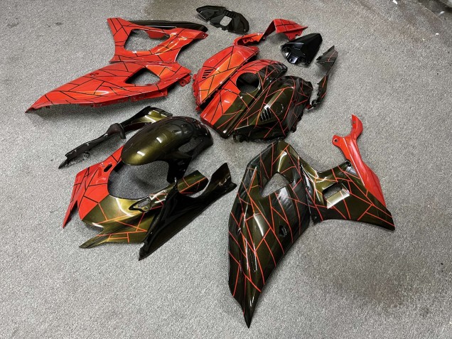 Purchase 2021-2024 Red Black Split Pattern Yamaha R7 Motorcycle Fairings UK