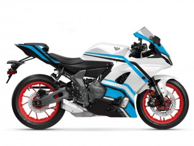 Purchase 2021-2024 Glossy White Light Blue Black Yamaha R7 Motorcycle Fairings UK