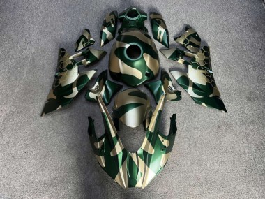 Purchase 2015-2022 Matte Green & Gold Camo with Honeycomb Pattern Kawasaki Ninja H2 Motorcycle Fairings UK