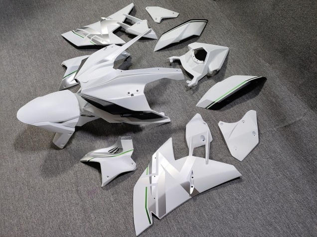 Purchase 2015-2022 Matte White Silver Kawasaki Ninja H2 Motorcycle Fairings UK