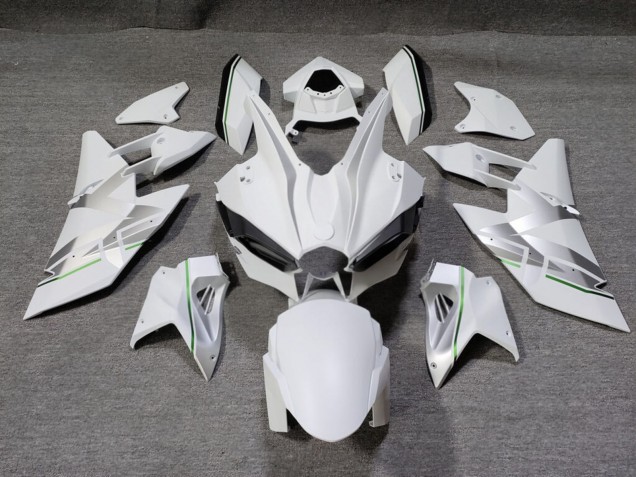 Purchase 2015-2022 Matte White Silver Kawasaki Ninja H2 Motorcycle Fairings UK