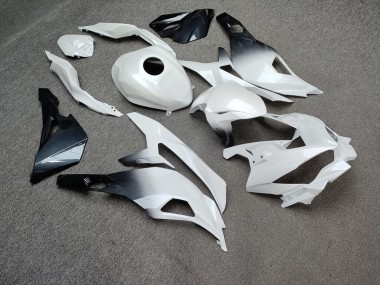 Purchase 2019-2026 Glossy White & Metallic Black Gradient Kawasaki ZX4R ZX-4RR Motorcycle Fairings UK