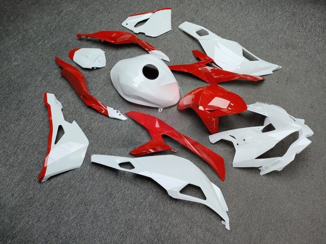 Purchase 2019-2026 Glossy White Red Kawasaki ZX4R ZX-4RR Motorcycle Fairings UK