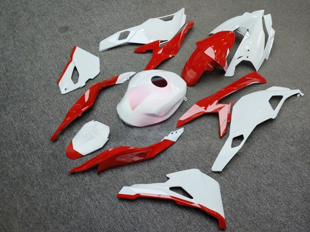 Purchase 2019-2026 Glossy White Red Kawasaki ZX4R ZX-4RR Motorcycle Fairings UK