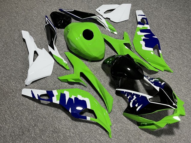 Purchase 2019-2026 Glossy Green White Blue Kawasaki ZX4R ZX-4RR Motorcycle Fairings UK