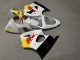 Purchase 2000-2002 Pearl White Glossy Black Bull Kawasaki ZX6R Motorcycle Fairings UK