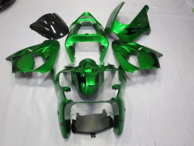 Purchase 2000-2002 Glossy Green Kawasaki ZX6R Motorcycle Fairings UK