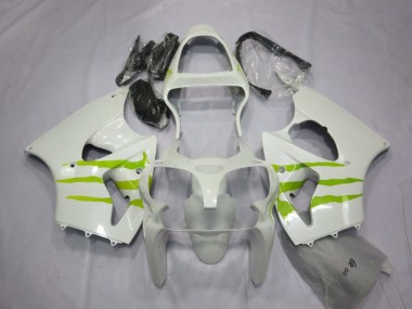 Purchase 2000-2002 Glossy White Monster Kawasaki ZX6R Motorcycle Fairings UK