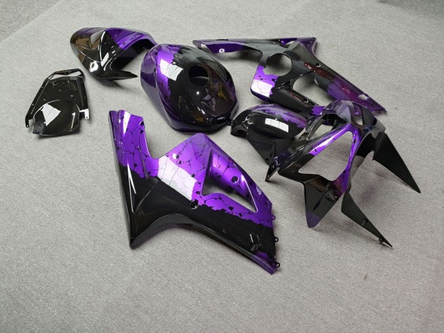 Purchase 2003-2004 Glossy Black & Purple Wreckage Kawasaki ZX6R Motorcycle Fairings UK
