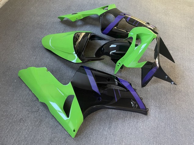 Purchase 2003-2004 Glossy Green Black Kawasaki ZX6R Motorcycle Fairings UK