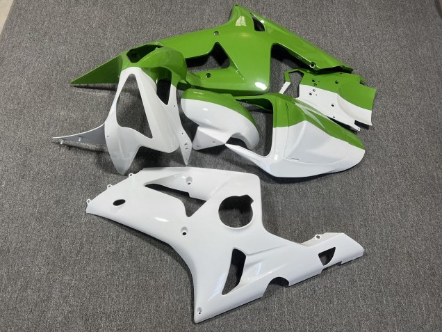 Purchase 2003-2004 Green White Split Kawasaki ZX6R Motorcycle Fairings UK
