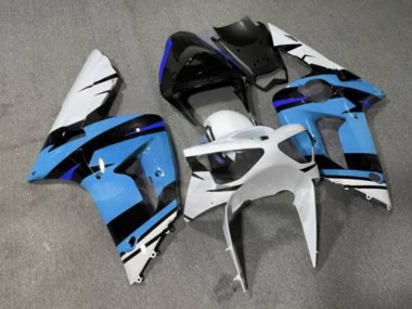 Purchase 2003-2004 Glossy Sky Blue with White Kawasaki ZX6R Motorcycle Fairings UK