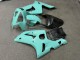 Purchase 2003-2004 Glossy Cyan Plain Forged Carbon Fiber Style Kawasaki ZX6R Motorcycle Fairings UK