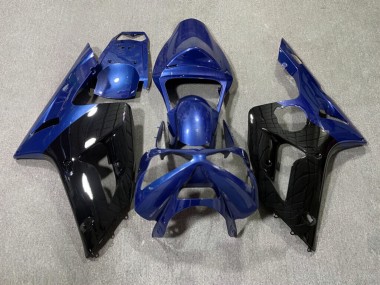 Purchase 2003-2004 Glossy Blue Black Kawasaki ZX6R Motorcycle Fairings UK