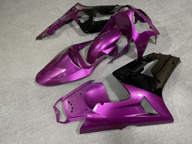 Purchase 2003-2004 Glossy Pink Black Kawasaki ZX6R Motorcycle Fairings UK