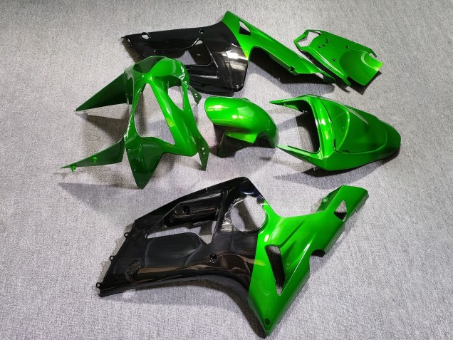 Purchase 2003-2004 Glossy Green Black Kawasaki ZX6R Motorcycle Fairings UK