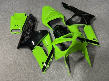 Purchase 2003-2004 Glossy Lime Green Black Kawasaki ZX6R Motorcycle Fairings UK