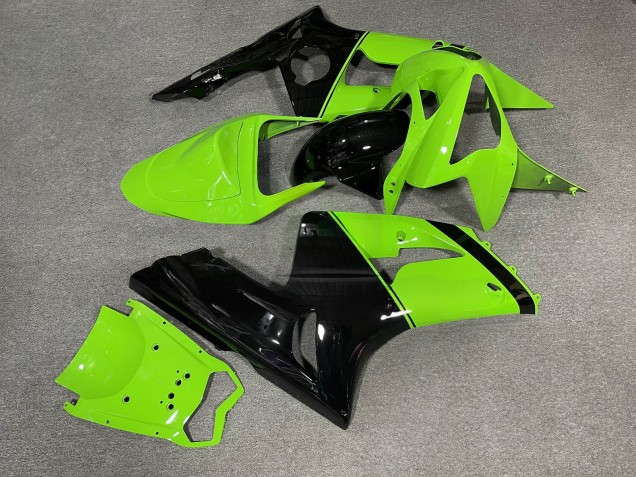 Purchase 2003-2004 Glossy Lime Green Black Kawasaki ZX6R Motorcycle Fairings UK