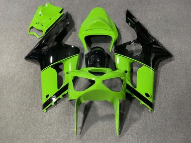 Purchase 2003-2004 Glossy Lime Green Black Kawasaki ZX6R Motorcycle Fairings UK