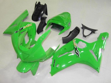 Purchase 2003-2004 Glossy Green Black Kawasaki ZX6R Motorcycle Fairings UK