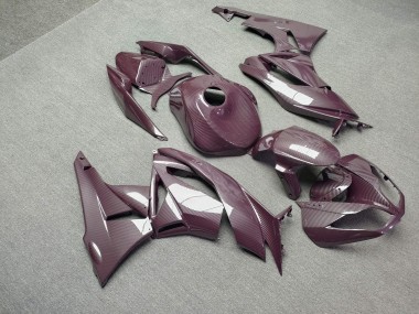 Purchase 2005-2006 Glossy Pink Carbon Fiber Style Kawasaki ZX6R Motorcycle Fairings UK