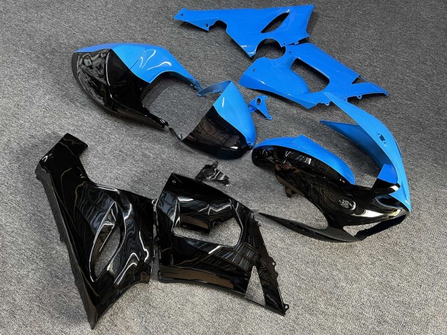 Purchase 2005-2006 Glossy Light Blue Black Kawasaki ZX6R Motorcycle Fairings UK