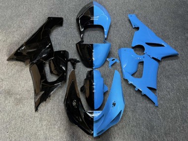 Purchase 2005-2006 Glossy Light Blue Black Kawasaki ZX6R Motorcycle Fairings UK