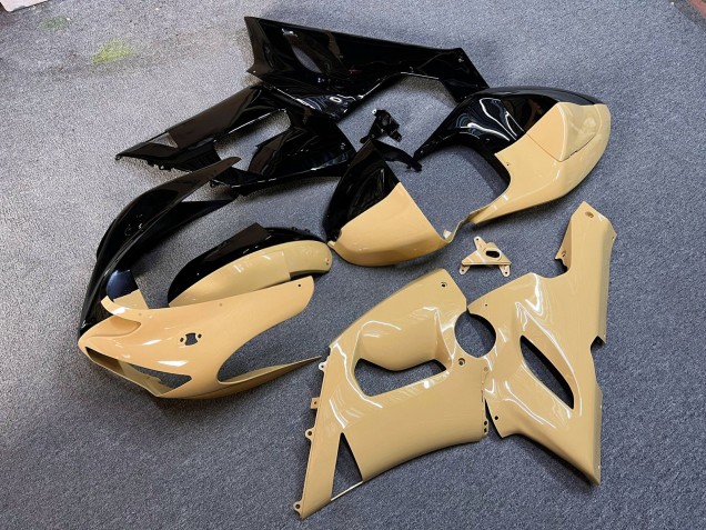 Purchase 2005-2006 Glossy Desert Tan & Black Split Kawasaki ZX6R Motorcycle Fairings UK
