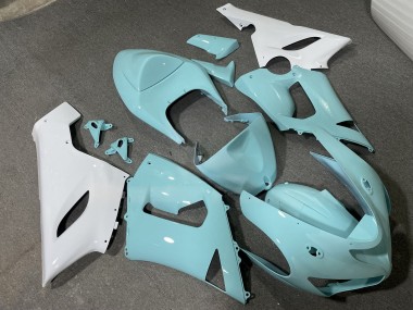 Purchase 2005-2006 Aqua White Kawasaki ZX6R Motorcycle Fairings UK