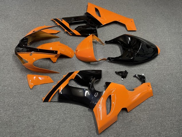 Purchase 2005-2006 Glossy Orange Black Kawasaki ZX6R Motorcycle Fairings UK