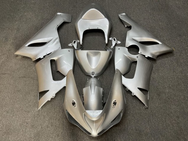 Purchase 2005-2006 Glossy Silver Kawasaki ZX6R Motorcycle Fairings UK