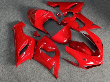 Purchase 2005-2006 Glossy Red Kawasaki ZX6R Motorcycle Fairings UK