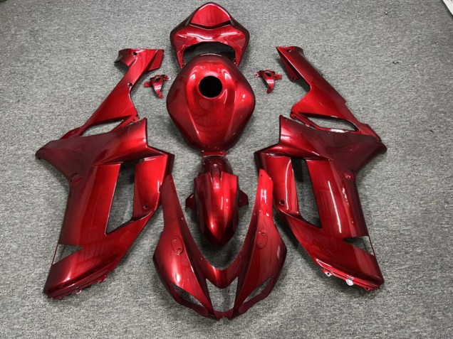 Purchase 2007-2008 Glossy Candy Red Kawasaki ZX6R Motorcycle Fairings UK